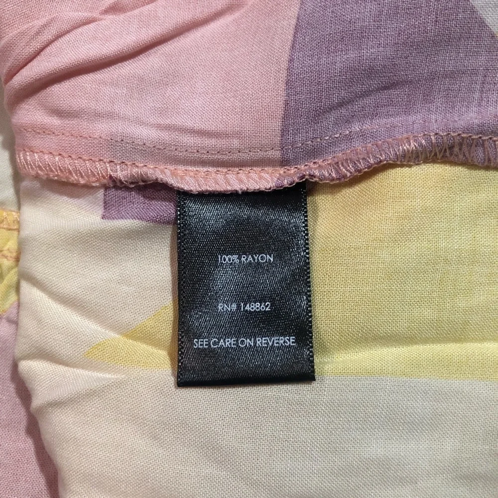 Torrid Challis Tiered Tie-Front Cami Bright Geometric Print 0X - Picture 13 of 13